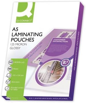 Lamineervellen A5 2x 125 micron 100 stuks Q Connect-2