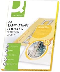 Lamineervellen A4 2x 80 micron 100 stuks Q Connect
