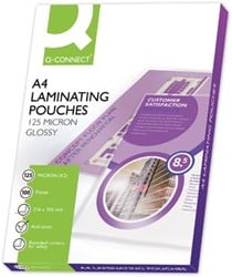 Lamineervellen A4 2x 125 micron 100 stuks Q Connect