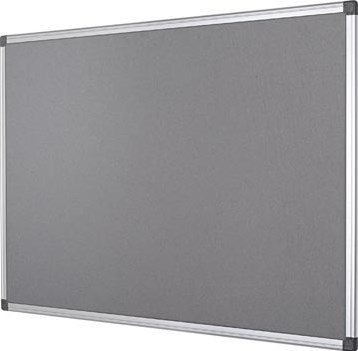 Q-CONNECT textielbord met aluminium frame 60 x 45 cm grijs-3