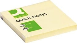 Memoblaadjes 76 x 76 mm geel zelfklevend Q-CONNECT Quick Notes 100 vel