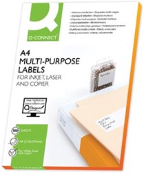 Etiketten  wit  rechte hoeken  105 x 48 mm  100 vel  12 etiketten per vel Q-CONNECT