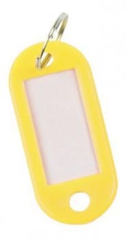 Q-CONNECT sleutelhanger, pak van 10 stuks, geel-2