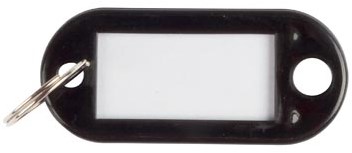 Q-CONNECT sleutelhanger, pak van 10 stuks, zwart