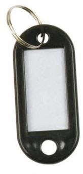 Q-CONNECT sleutelhanger, pak van 10 stuks, zwart-2