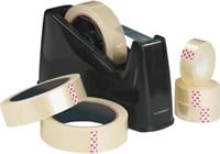 Q-CONNECT plakbandafroller voor rollen 25 mm x 66 m zwart-3