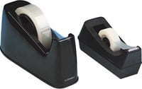Q-CONNECT plakbandafroller voor rollen 25 mm x 66 m zwart-1
