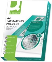 Lamineerhoezen A4 2x 250 micron 100 stuks Q Connect
