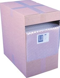 Q-CONNECT luchtkussenfolie in dispenserdoos 28,5 cm x 50 meter transparant