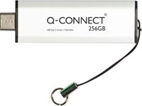 Q-CONNECT USB-C stick 3.2 Gen1, zilver, 256 GB