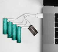 Oplaadbare batterijen AA Q-CONNECT via USB-C 4 stuks-1