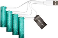Oplaadbare batterijen AA via USB-C kabel 4 stuks Q-CONNECT-3