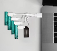 Oplaadbare batterijen AAA via USB-C kabel 4 stuks Q-CONNECT-1