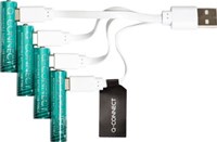 Oplaadbare batterijen AAA via USB-C kabel 4 stuks Q-CONNECT-3