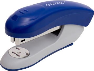 Nietmachine kunststof half strip 20 blad blauw