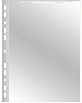 Q-CONNECT geperforeerde showtas A4 11-gaatsperforatie glashelder 100 micron