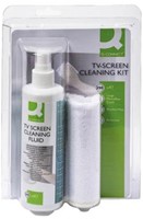 Q-CONNECT reinigingsspray voor scherm en toetsenbord inclusief doek pompspray van 250 ml-2