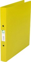 Q-CONNECT ringmap PP 2 ringen 25 mm transparant geel