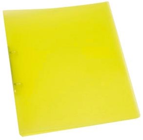 Q-CONNECT ringmap PP 2 ringen 16 mm transparant geel-3