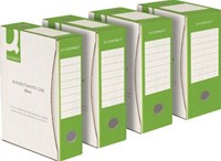 A4 archiefdoos rug 8 cm in karton van 400 g/m² wit-groen  Q-CONNECT-2