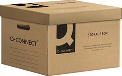 Q-CONNECT containerdoos, met deksel, formaat: 51,5 x 30,5 x 35 cm, grijs