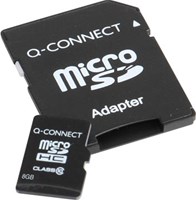 Micro SD geheugenkaart met SD-adaptor 8 GB Q-CONNECT-2