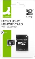 Micro SD geheugenkaart met SD-adaptor 8 GB Q-CONNECT-3