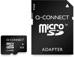 Micro SD geheugenkaart met SD-adaptor 8 GB Q-CONNECT