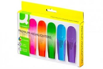 Q-CONNECT Premium markeerstift, geassorteerde kleuren, pak van 6 stuks-2