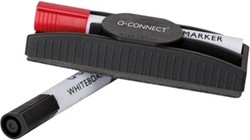 Q-CONNECT bordenwisser-stifthouder magnetisch met 2 whiteboardmarkers