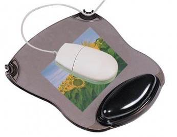 Q-CONNECT muismat, gel, met polssteun, grijs-2