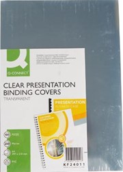 Q-CONNECT omslagen A4 PVC 250 micron pak van 100 stuks transparant