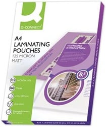 Lamineerhoezen mat A4 2x 125 micron 100 stuks Q Connect