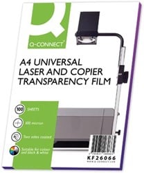 Overheadsheets voor laserprinter A4 pak van 100 vel Q-CONNECT 