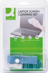 Q-CONNECT reinigingsspray, voor scherm en toetsenbord, inclusief doek, 25 ml