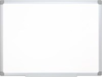 Groot Whiteboard 90 x 120 cm Aluminium Frame Melamine Wit en Geruit Q-CONNECT