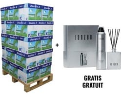Pallet Double A papier A4 80 gram 1 pallet + GRATIS Janzen giftset Heavenly