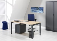 Kantoor bureau ahorn antraciet frame