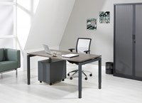 Kantoor bureau antraciet eiken antraciet frame.j