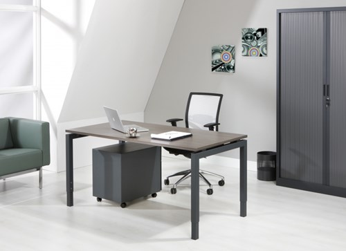 Kantoor bureau antraciet eiken antraciet frame.j
