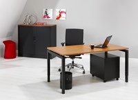 Kantoor bureau kersen blad zwart frame