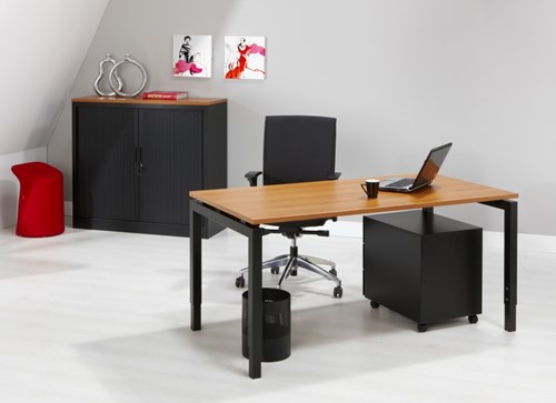 Kantoor bureau kersen blad zwart frame