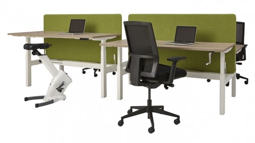Kantoortuin bench bureau zit sta