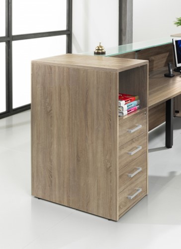 Kleine balie met werkplek