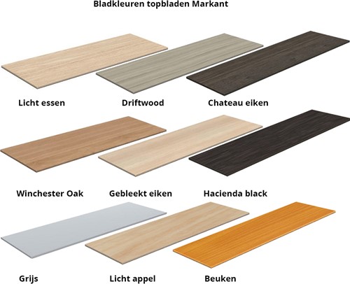 Kleuren topbladen schuifdeurkasten