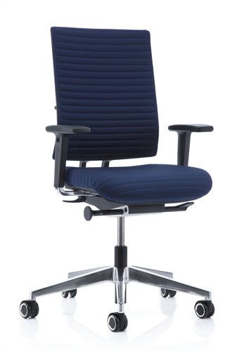 Kohl Anteo Tube blauwe bureaustoel met aluminiun voetenkruis