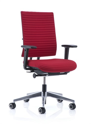 Kohl Anteo Tube rode bureaustoel met aluminiun voetenkruis