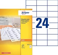 Avery gerecyclede etiketten 70x37mm wit Doos van 4800 stuks 48 etiketten per blad-2