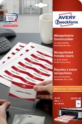 Badgekaartjes AVERY 54 x 90mm 200 stuks inktjet en laserprinters