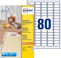 AVERY afneembare witte etiketten Stick & Lift ft 35,6 x 16,9 mm, 2.000 stuks, 80 per blad-2